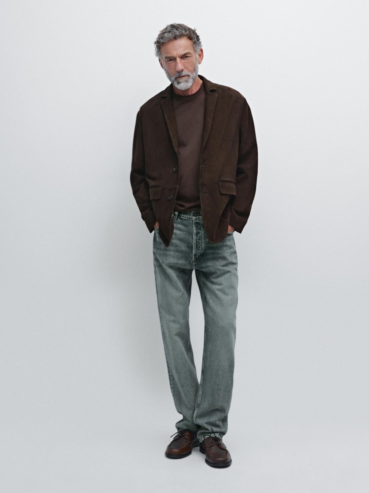 마시모두띠 프리미엄 스웨이드 레더 브라운 테일러드 블레이저 3318/468 BROWN - 상세 이미지 2
