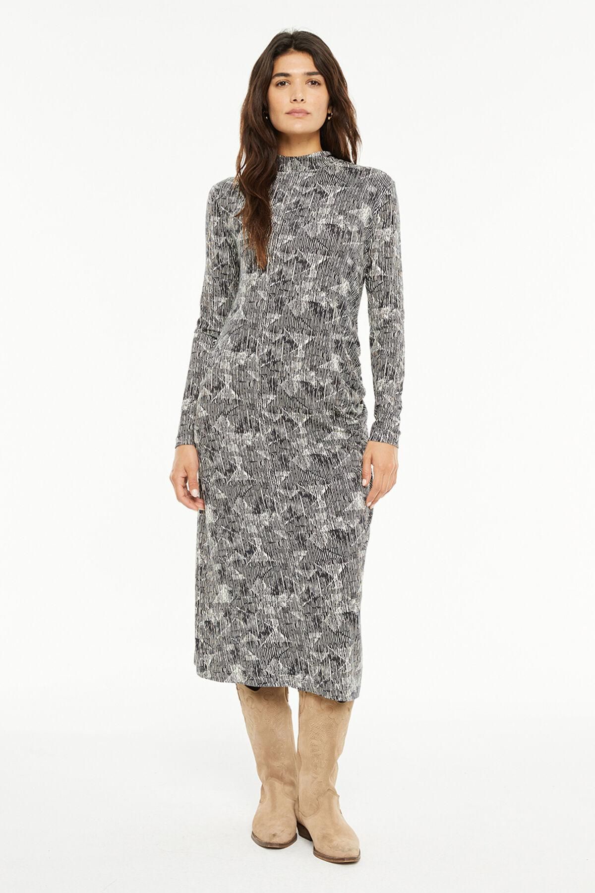 시스템액션 플라워 패턴 긴팔 롱 원피스 0912204 NEGRO - 상품 이미지