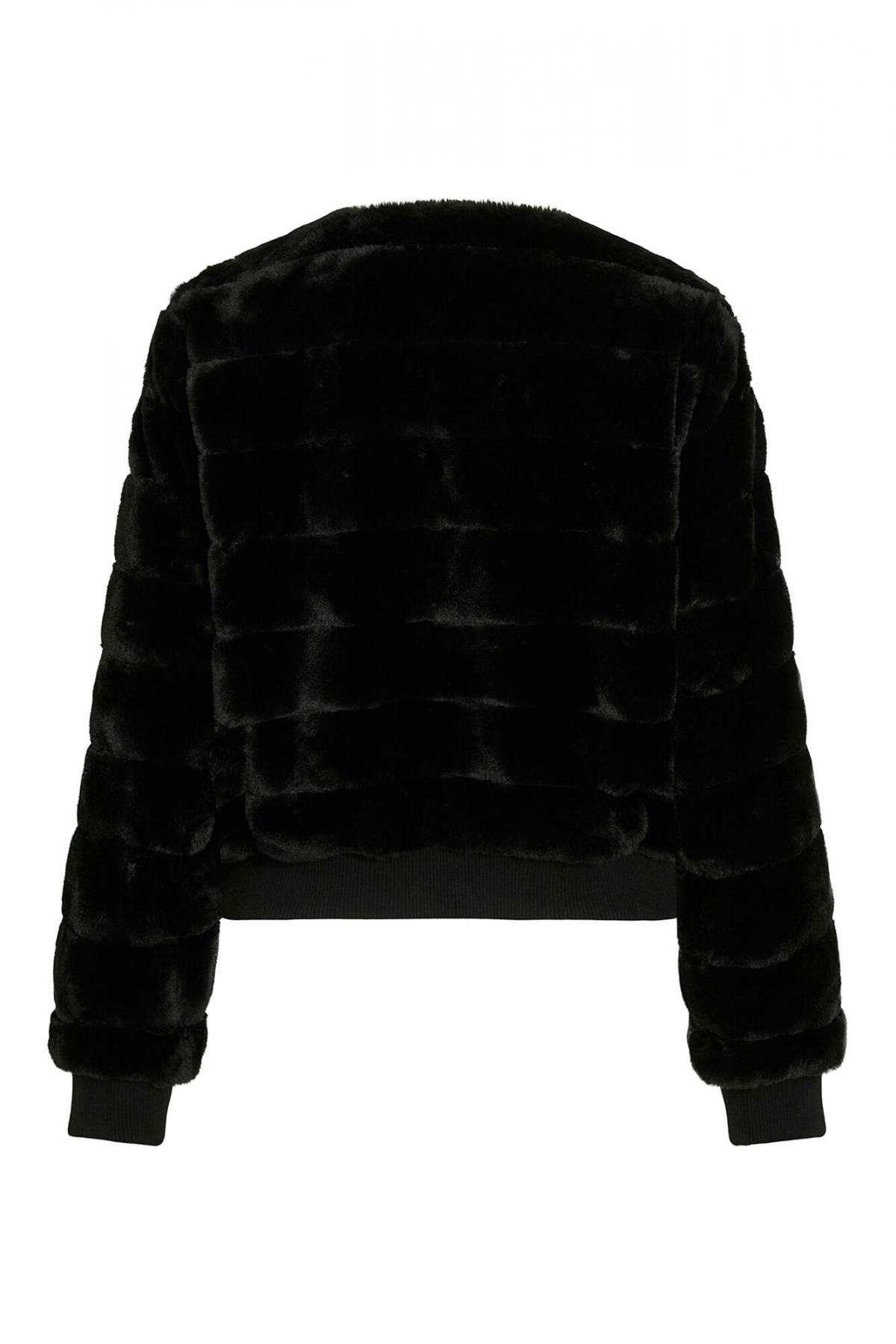 빌라 페이크 퍼 블랙 집업 자켓 6432596 NEGRO - 상세 이미지 2