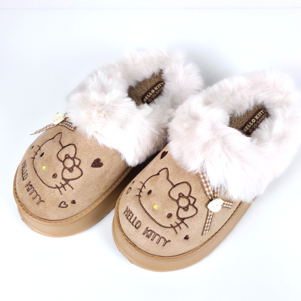 키티 털슬리퍼 겨울 사무실 양털 퍼 뽀글이 앞막힌 여성 슬리퍼