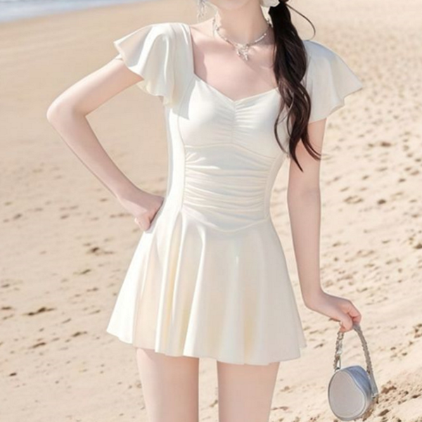 체형커버 여성 원피스 수영복 반바지 원피스 수영복 스윔웨어 휴양지 - 상품 이미지