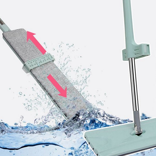 극세사 자동 세척 밀대 걸레 40cm 밀대 물걸레 - 상품 이미지