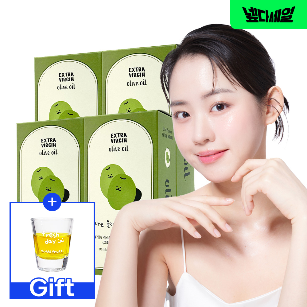 뚜띠프루티 나는 올리브오일이에오 유기농 엑스트라버진 올리브오일 스틱 공복 140ml, 4개 - 상품 이미지