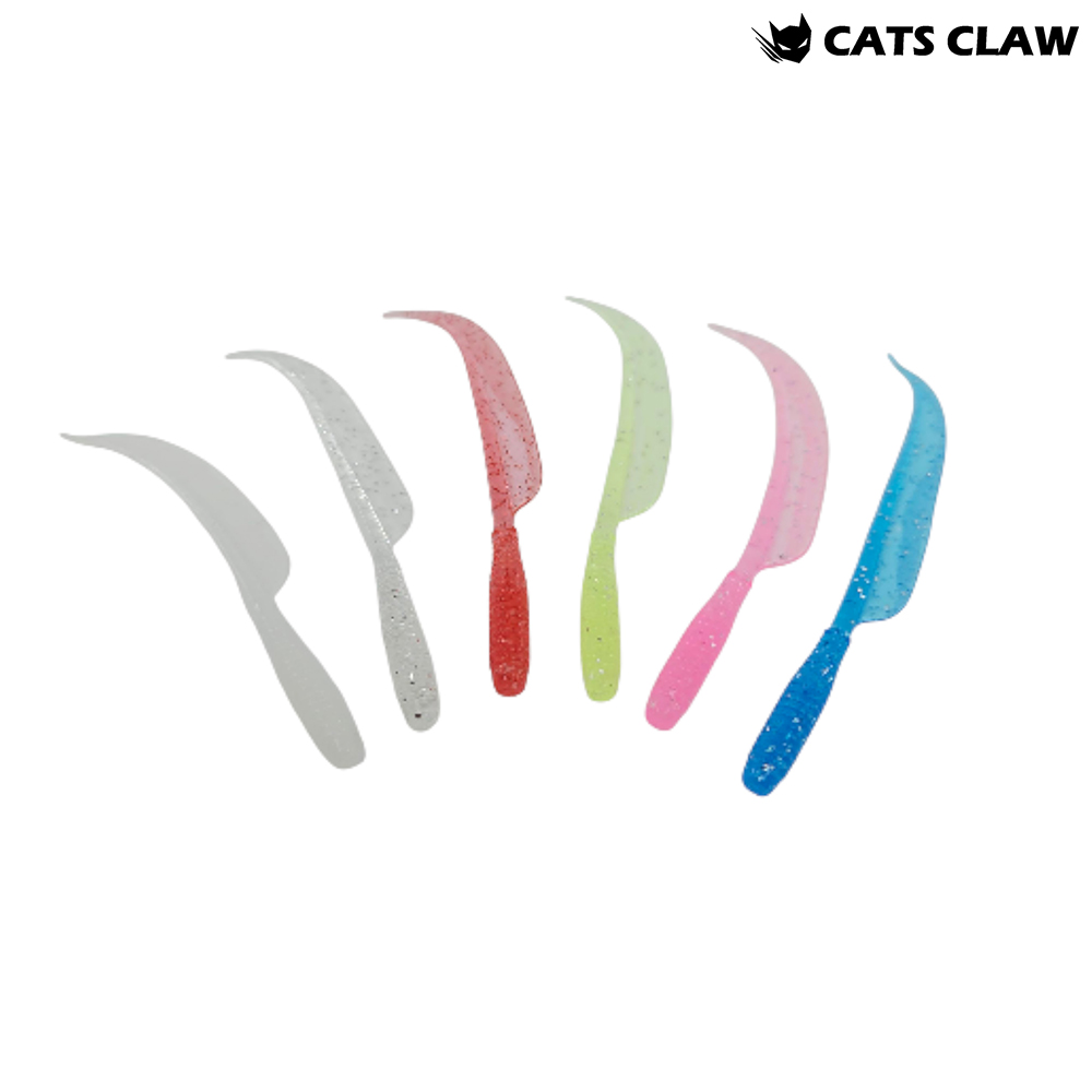 캣츠크로우 환도웜 전갱이 아징 볼락웜 005 클리어 레드 펄, 6.3cm - 상세 이미지 5