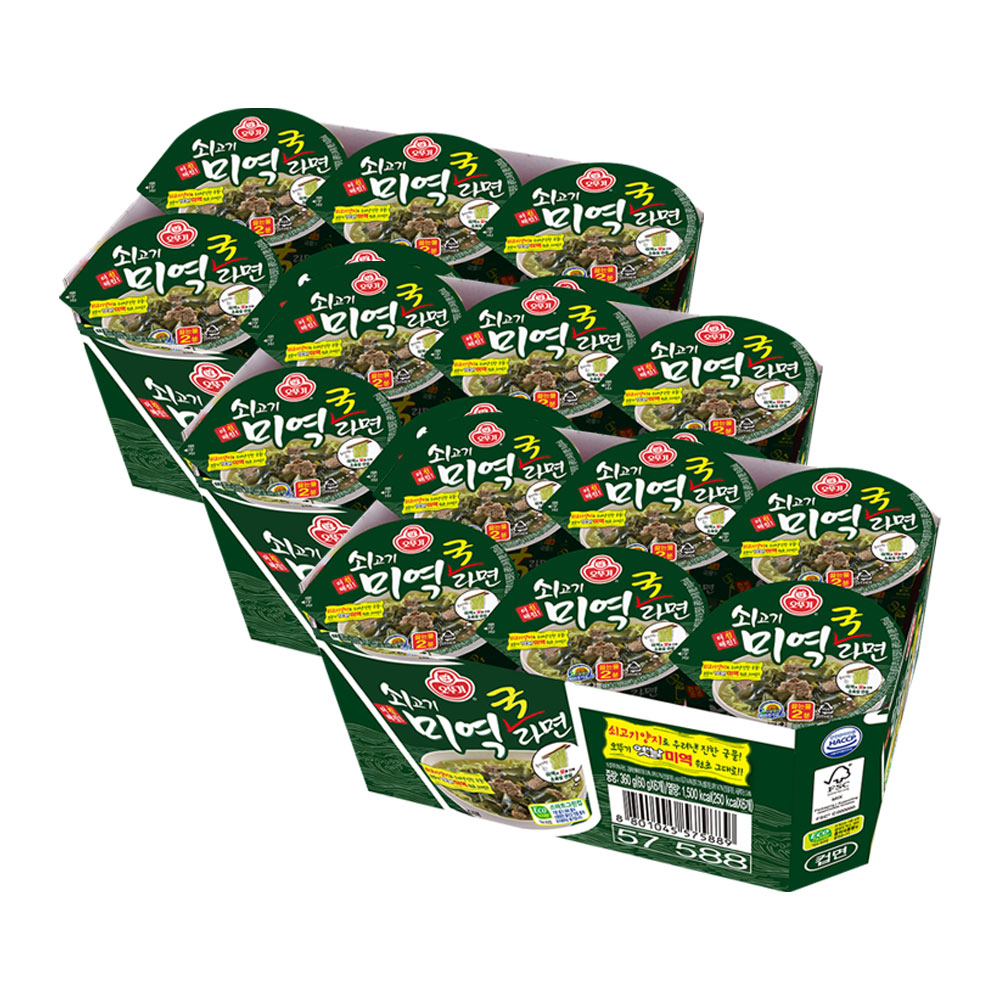 오뚜기 쇠고기미역국라면 컵라면 소컵 60g, 18개 - 메인 이미지