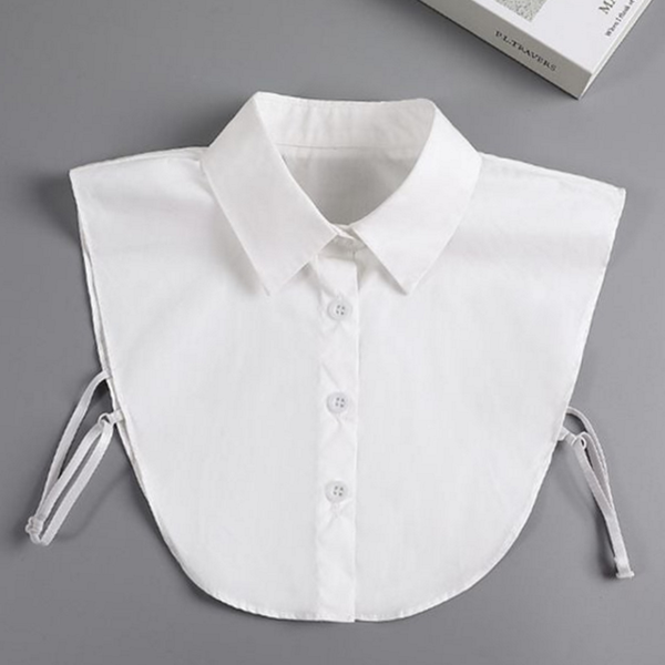 레이어드 페이크 카라 넥 셔츠형 카라 넥 케이프 액세서리 - 상품 이미지