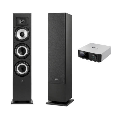 WiiM(윔) Amp Ultra + 폴크오디오 XT60 오디오 스피커