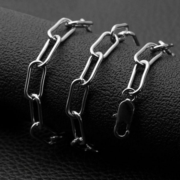 남녀공용 써지컬스틸 목걸이 클립 써지컬스틸 체인 악세사리 넥클리스 - 메인 이미지