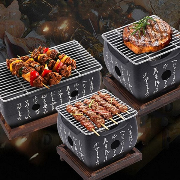 일본식 미니 화로 세트 캠핑용 개인용 화로 테이블