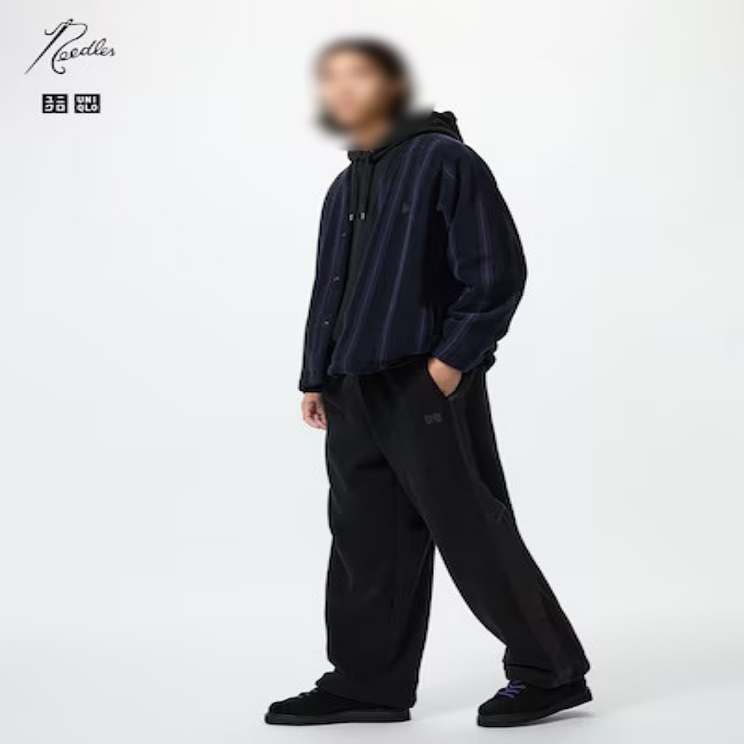 유니클로 니들스 후리스 와이드 팬츠 483979 다크그레이, M - 상세 이미지 3