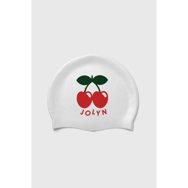 졸린 레드 체리 실리콘 수모 수영모자 Jolyn Silicone Swim Cap (prints) - Red Cherries - 상품 이미지