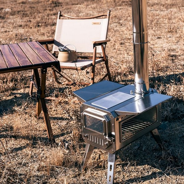 캠핑용 휴대용 화목 난로 야외 캠핑 불멍