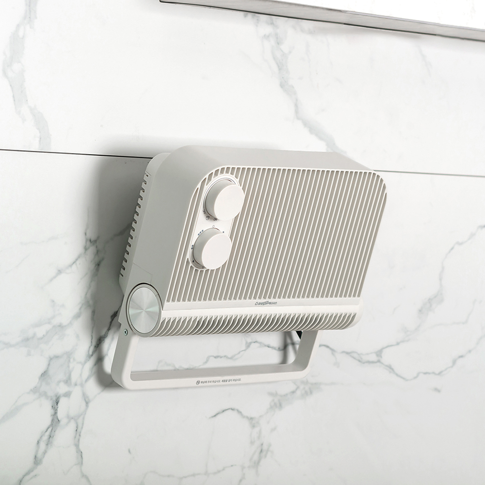 대성쎌틱 욕실 화장실 온풍기 벽걸이 가정용 미니 히터 난방기 크림화이트