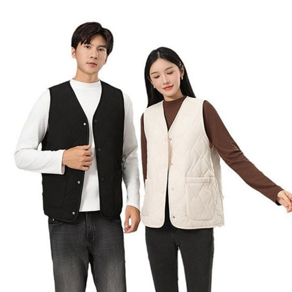 베이직 남성 패딩 조끼 퀼팅 겨울 패딩 조끼 방한 - 메인 이미지