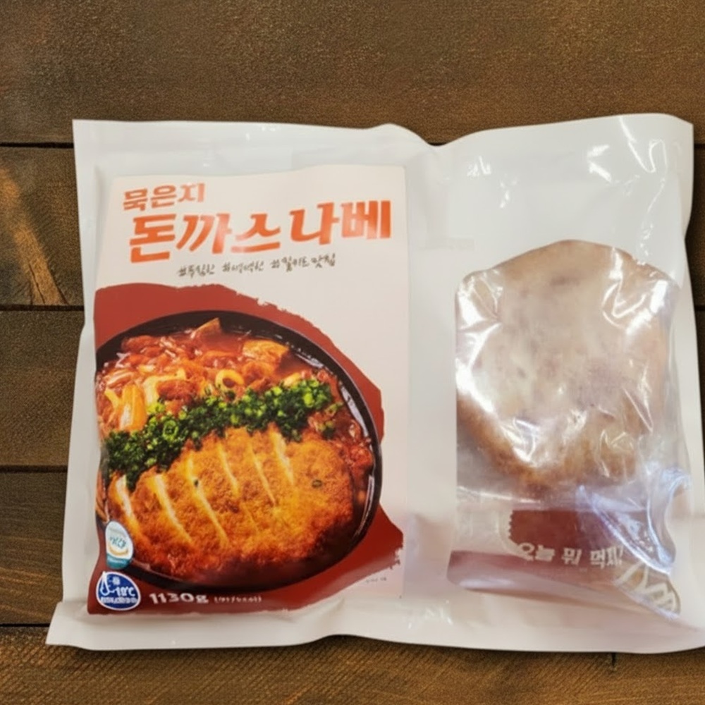 푸짐한 묵은지 돈까스 나베 1130g 전골 우동 - 상세 이미지 2