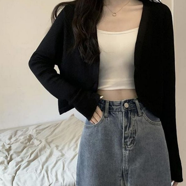 루즈핏 여성 볼레로 가디건 썸머 여성 여름 가디건 데일리 - 메인 이미지