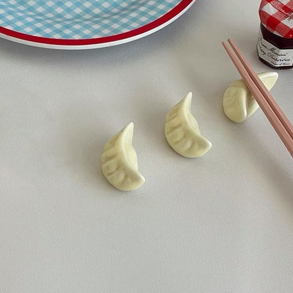 도자기 젓가락 받침대 귀여운 수저 받침대 식탁용 만두 - 메인 이미지