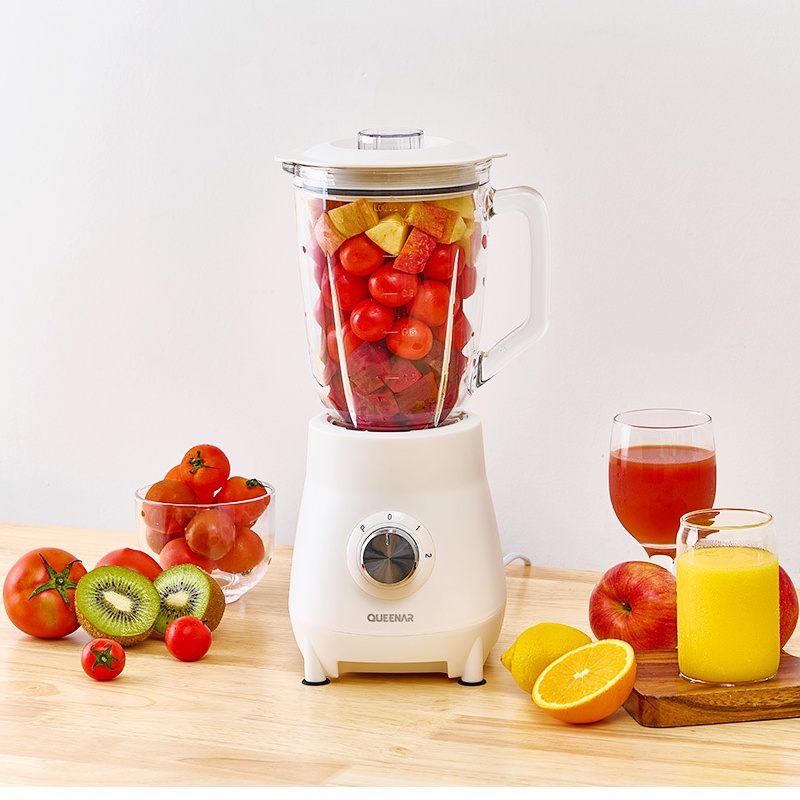 초고속 파워 유리 믹서기 블렌더 화이트 1.5L 다용도 이유식 과일쥬스 얼음 가정용