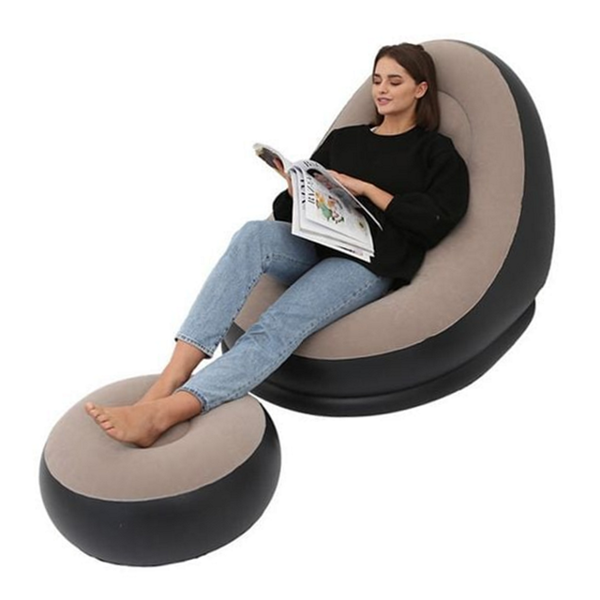 공기주입 에어 소파 베드 야외용 1인용 에어 소파 접이식