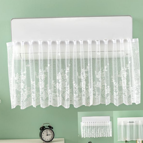 레이스 에어컨 커버 디자인 벽걸이 에어컨 커버 인테리어 덮개