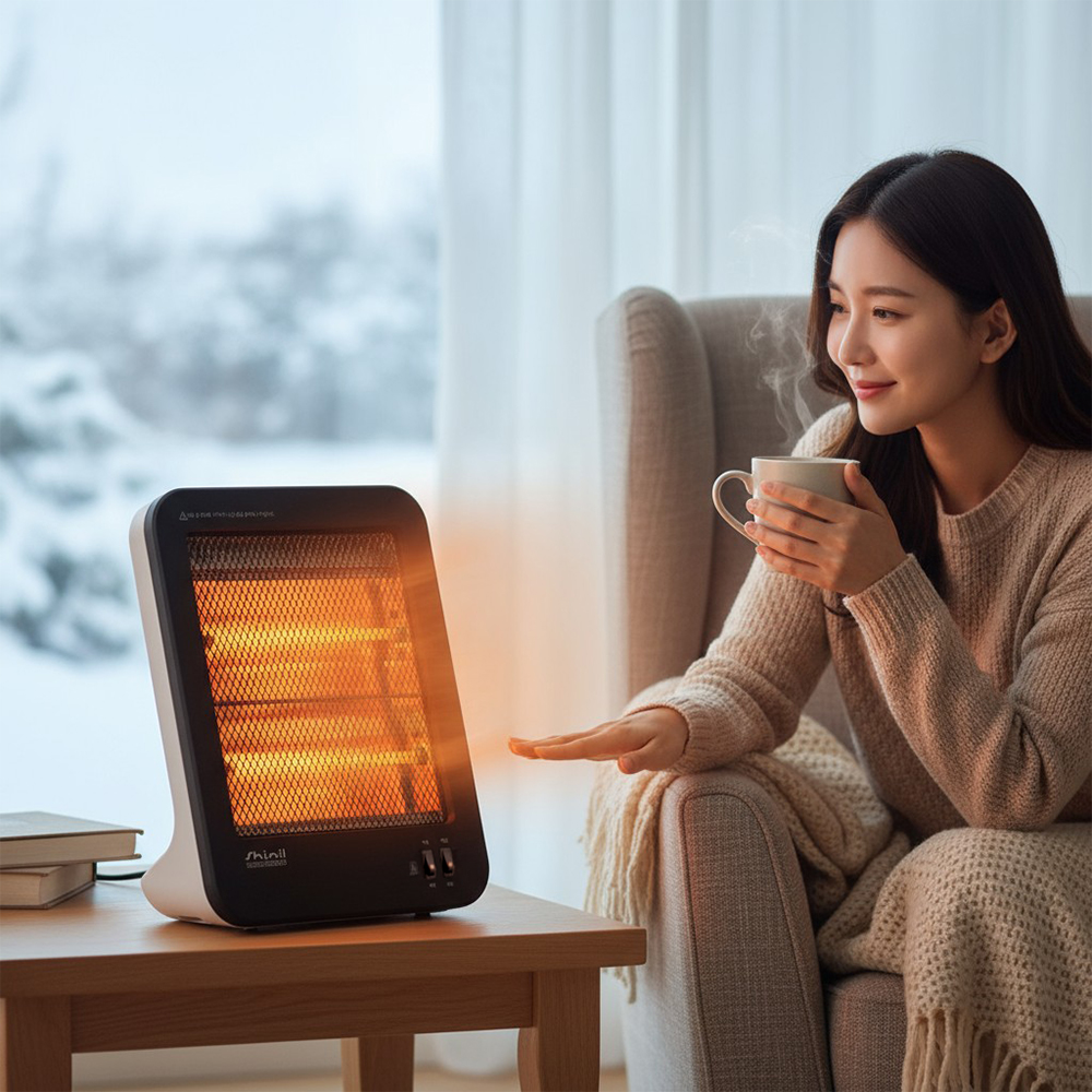 신일 전기히터 가정용 난로 미니 소형 사무실 발난로 온열기