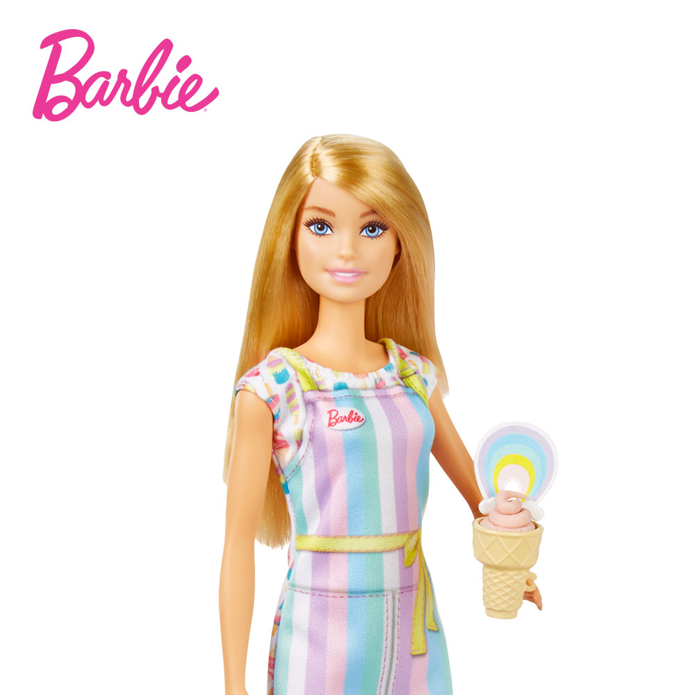 [BARBIE] 바비 커리어 아이스크림 가게 플레이세트 역할놀이 여아선물 직업체험 패션인형 카페놀이 - 상세 이미지 4
