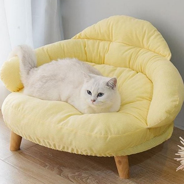원목 고양이 침대 코튼 강아지 침대 쇼파 반려동물 - 상품 이미지