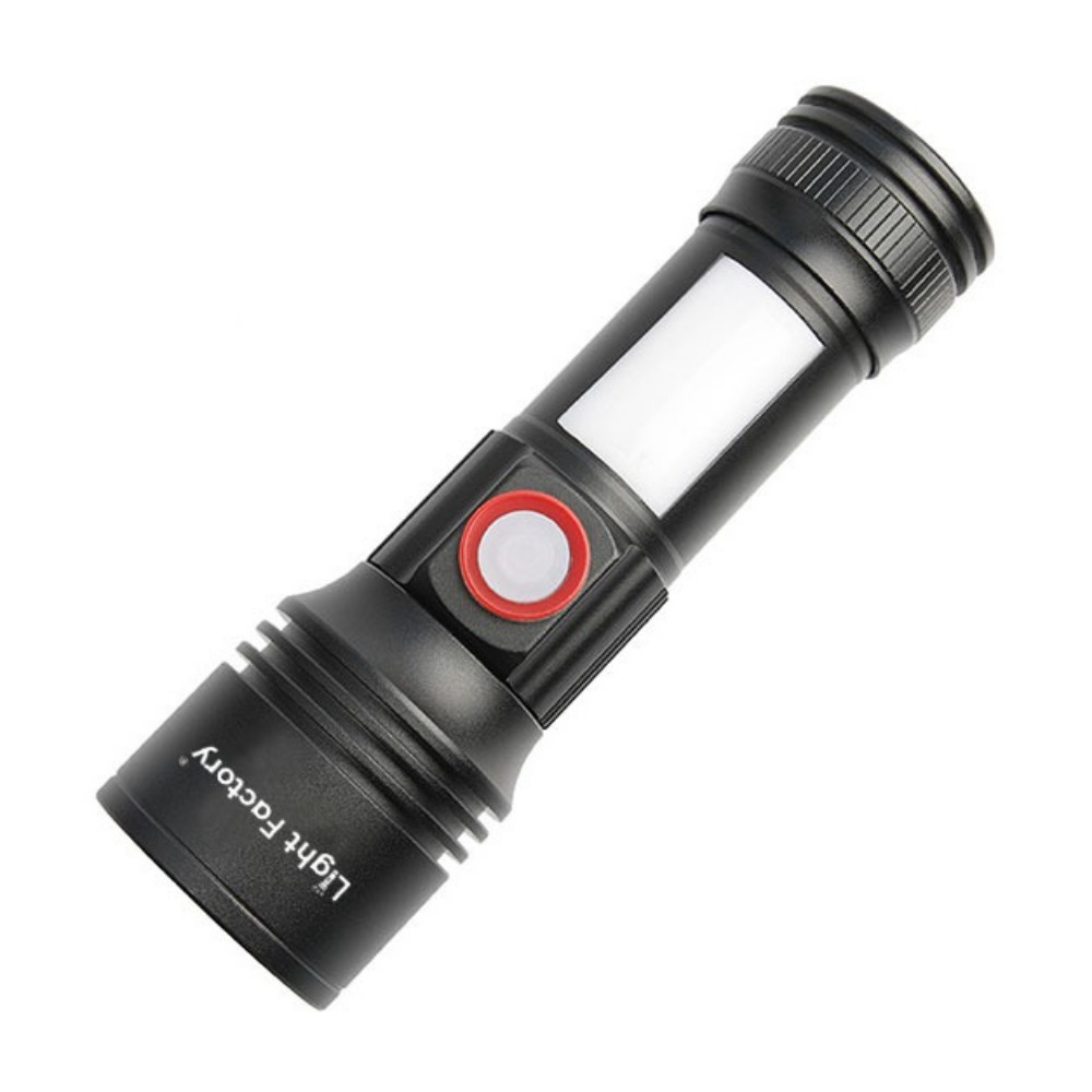 라이트팩토리 손전등 휴대용 고휘도 후레쉬 캠핑 랜턴 자전거 손전등 해루질 LED 충전식