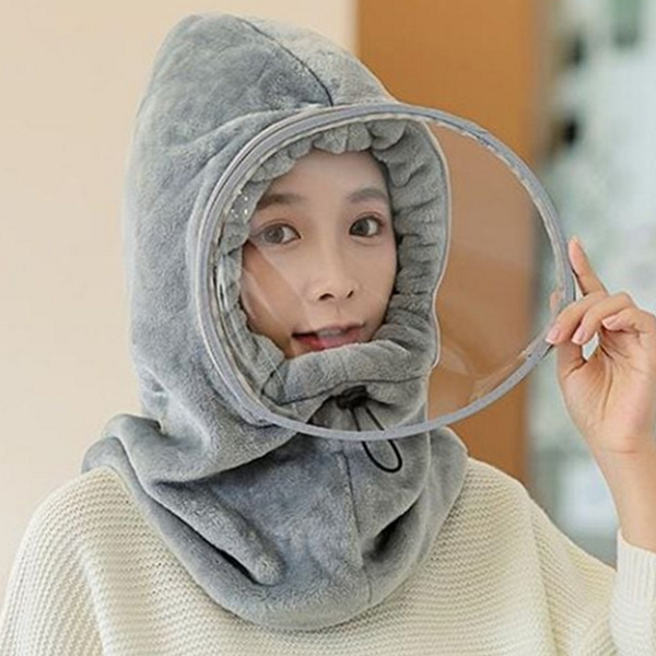 일체형 방한 넥 워머 기모 겨울 후드 - 상품 이미지