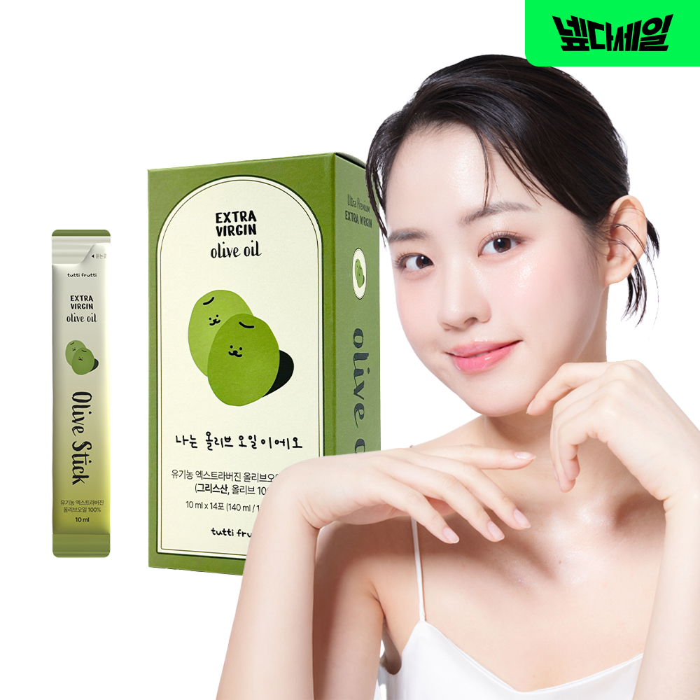 뚜띠프루티 나는 올리브오일이에오 유기농 엑스트라버진 올리브오일 스틱 공복 140ml, 1개 - 상품 이미지
