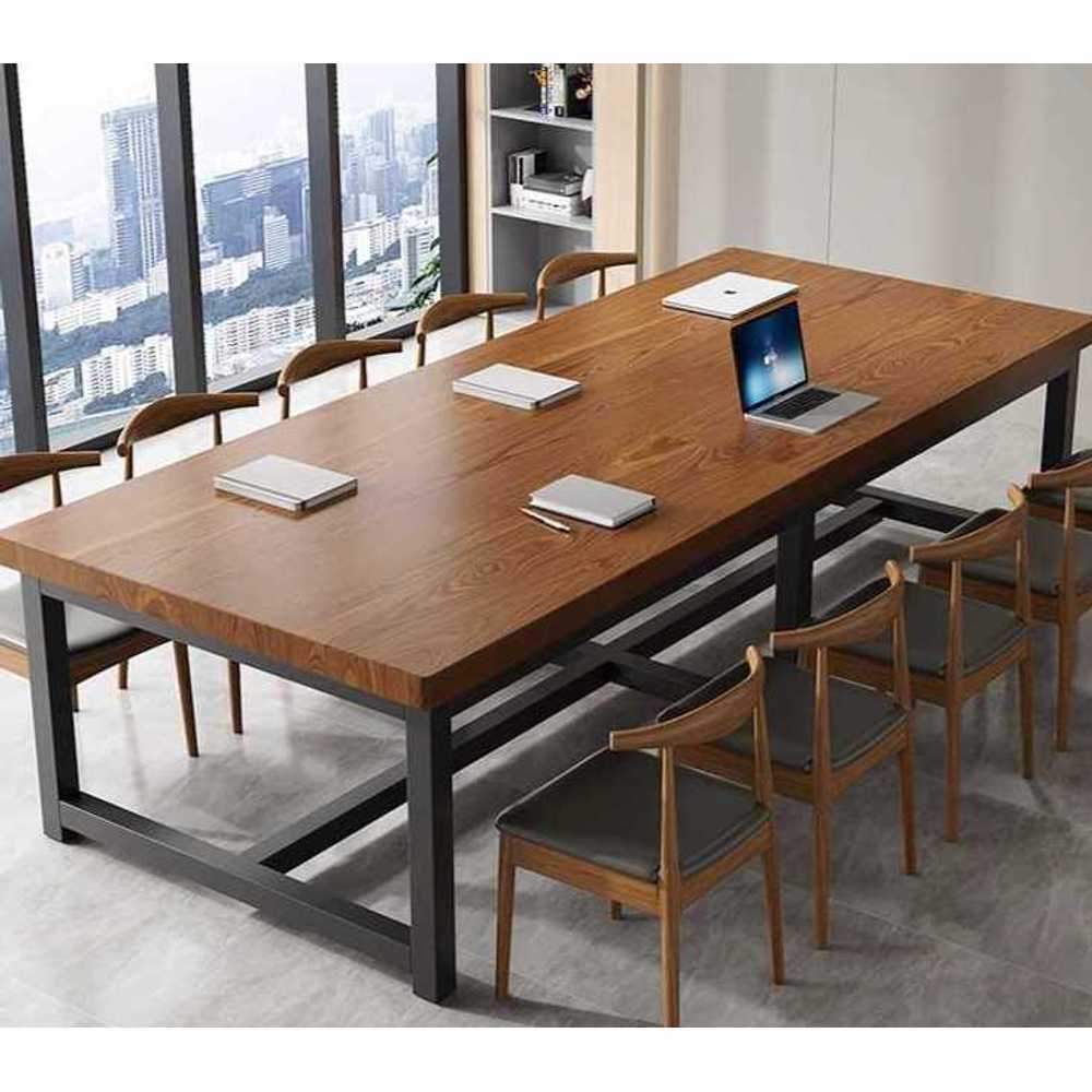 우드슬랩 원목 테이블 회의실용 고급 천연 대형 가구 220x80x75 (두께 50mm) - 상품 이미지