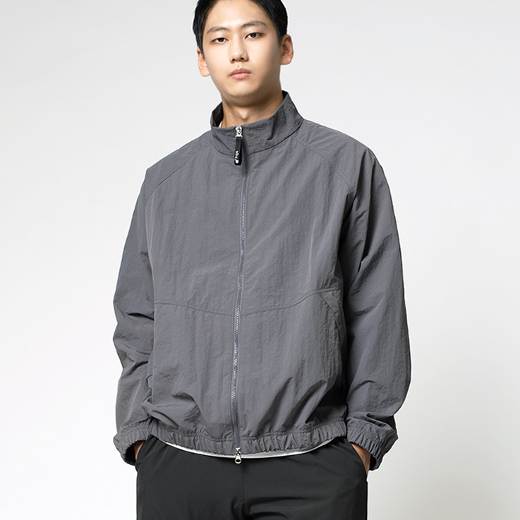 해결사 오버핏 바람막이 나일론 방수 스탠넥 스타디온 윈드브레이커 제품 이미지