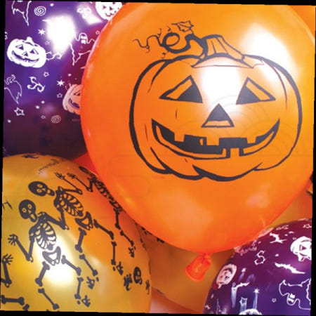[살림스튜]할로윈 풍선 호박얼굴 해골무늬 박쥐그림 유령캐릭터 파티장식 오렌지 보라색 파티용품 필수템