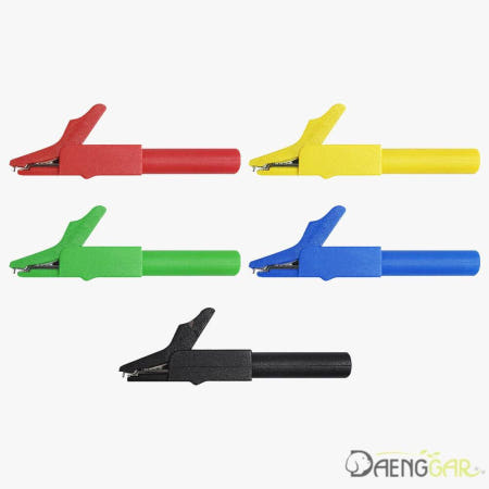 DGR 4mm 컬러 악어 전선 집게 공구클립 전기클립