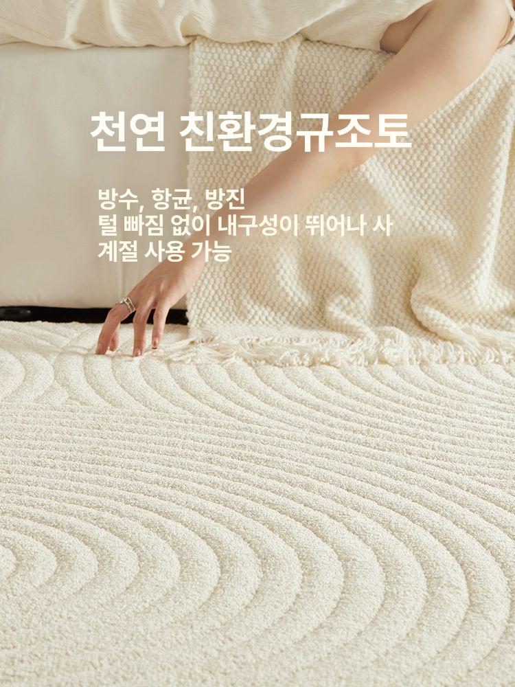 대형 러그 카페트 거실 침실 북유럽 인테리어 사계절 매트 - 상세 이미지 4