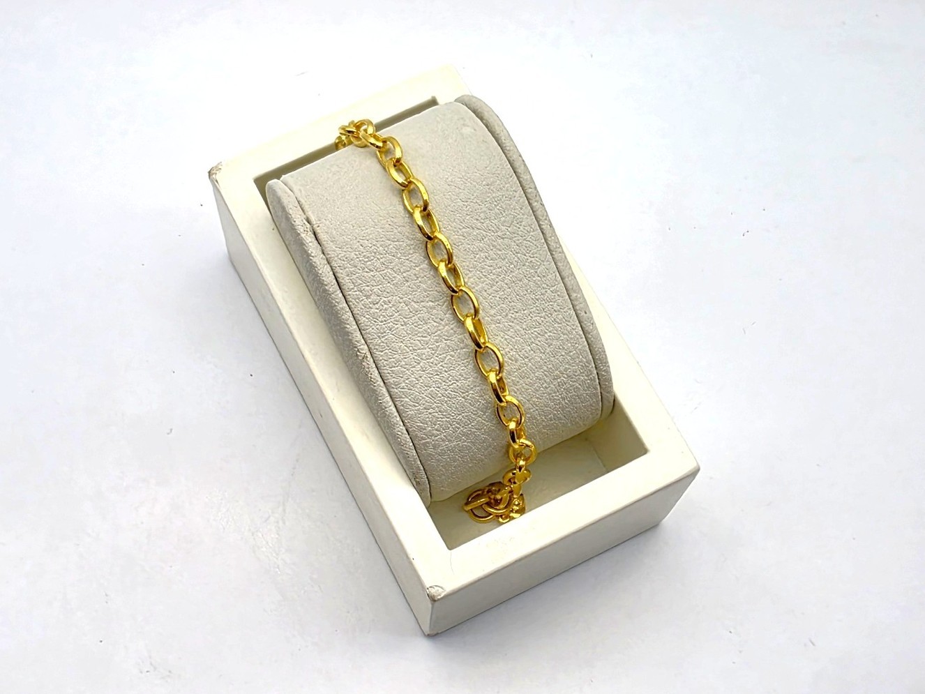 24K 순금 11.25g(3) 오벌 팔찌(18K 연결고리 장식) - 상품 이미지