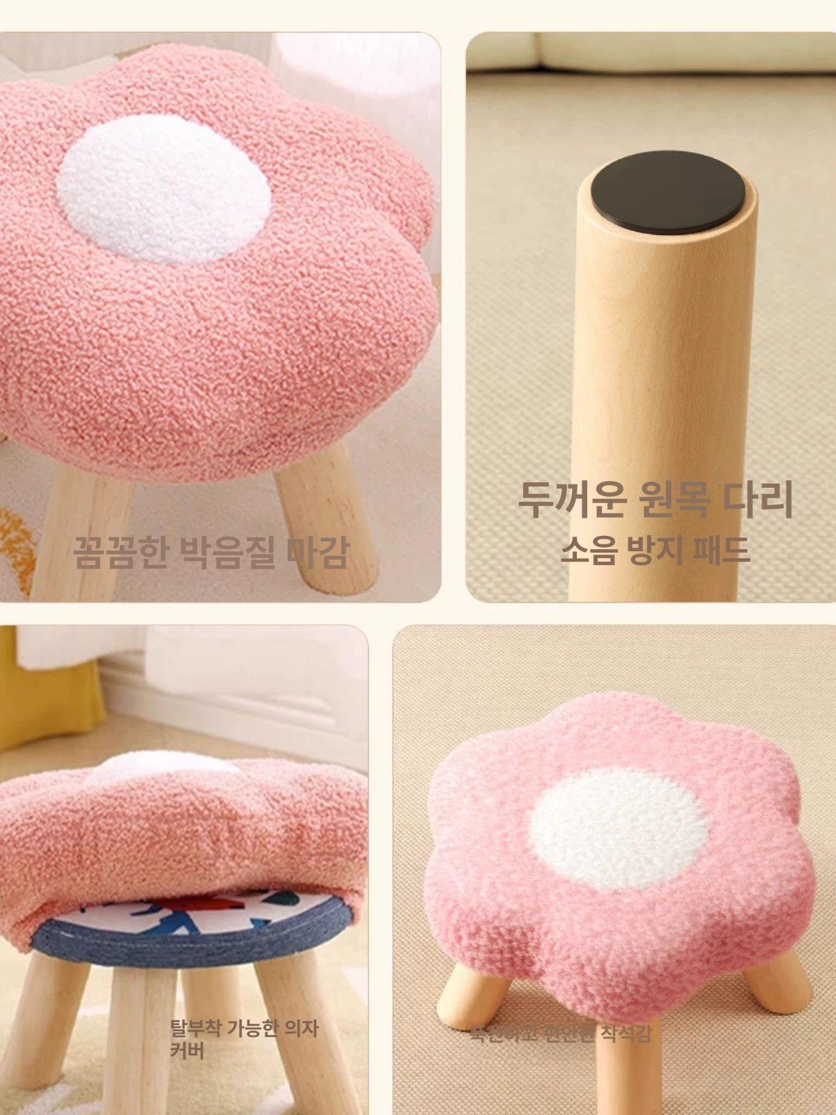 가정용 창의적 낮은 소프트 어린이 거실용 신발 교환 핑크 - 상세 이미지 3