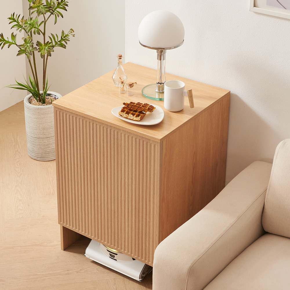 로봇청소기수납장 틈새 청소기장 500x500x600mm, 1단, 브라운 - 상세 이미지 3