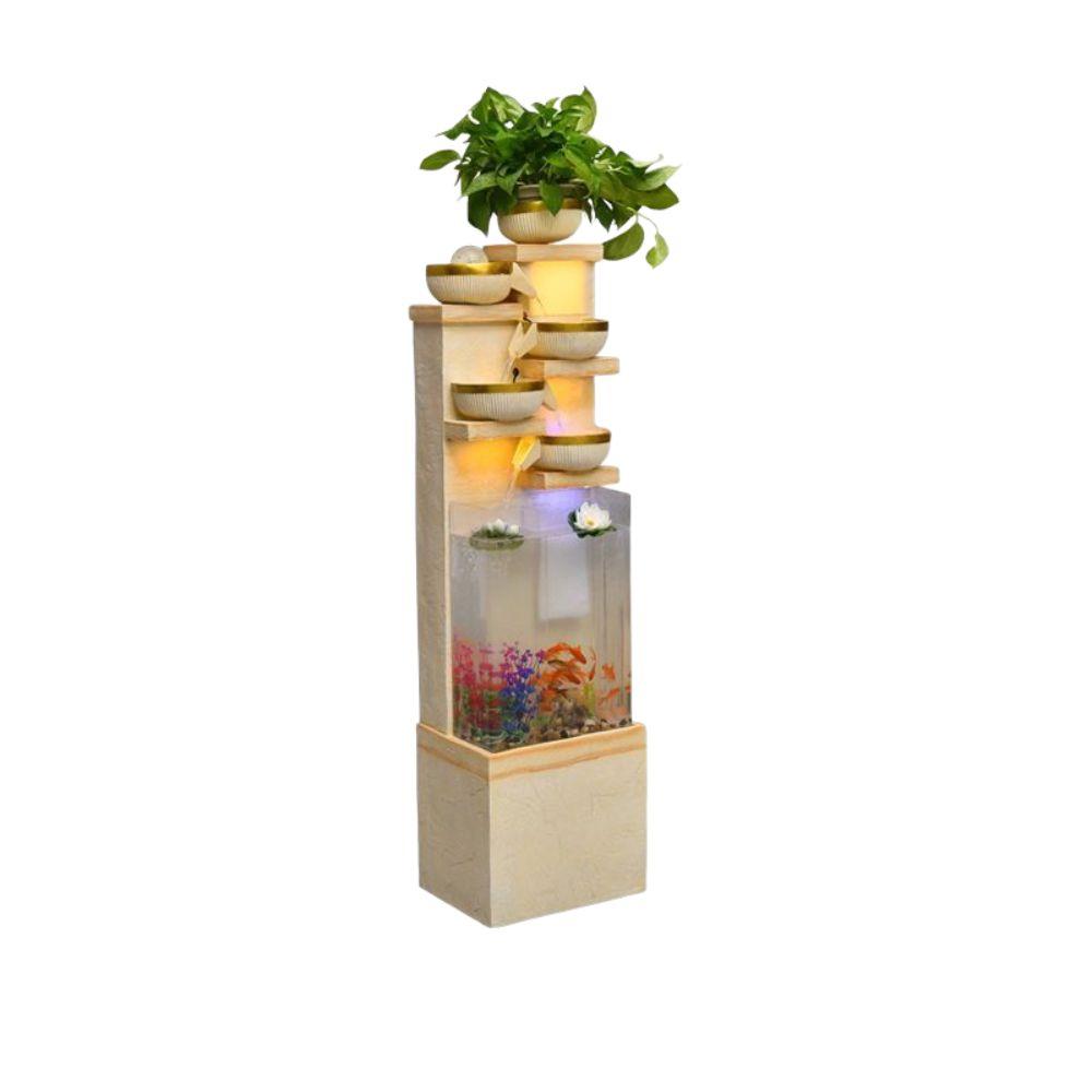 항아리 분수대 실내 워터 풍수 개업선물 대형 조경 화싱 추월 44x33x165cm - 상세 이미지 3