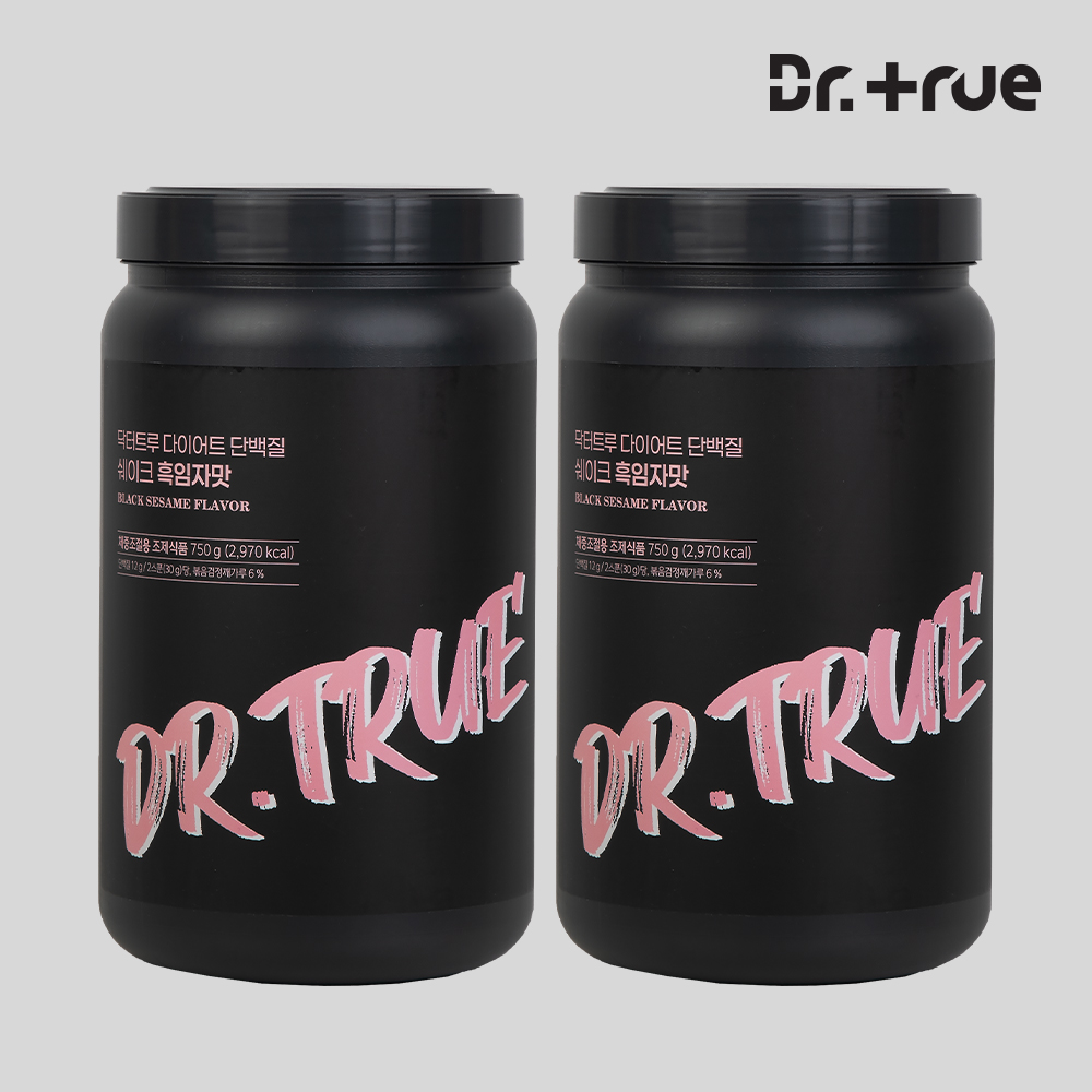 닥터트루 다이어트 식사대용 산양유 초유 단백질 쉐이크 보충제 흑임자맛, 750g, 2개 - 상품 이미지