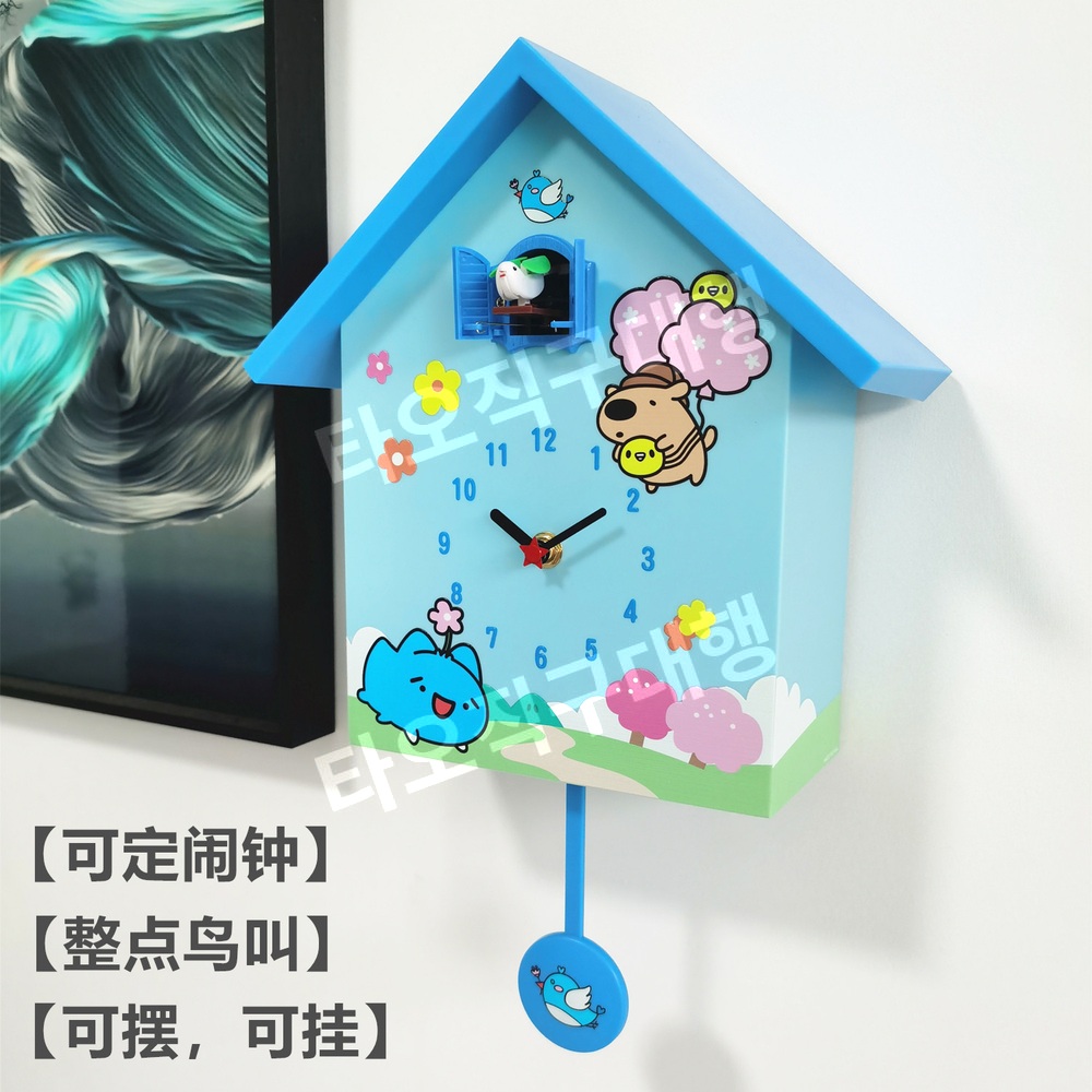 뻐꾸기시계 시계 거실 벽걸이 인테리어 부엉이 엔틱 빈티지 - 상세 이미지 2