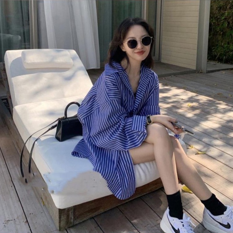 남방 캐쥬얼 여성 긴팔 코디 크롭 카라 정장 겨울 블라우스 가을 기모 체크 셔츠 롱 여름 - 상품 이미지