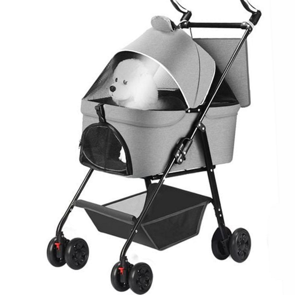 산책용 반려견 유모차 분리형 강아지 유모차 견체공학 반려동물