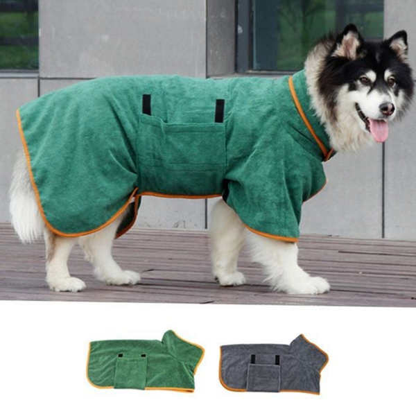 반려동물 강아지 샤워 가운 목욕타올 고양이 샤워 가운 극세사 - 메인 이미지