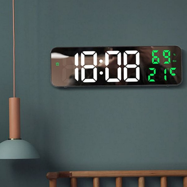 인테리어 led 벽 시계 무소음 led 시계 벽걸이형 직사각 - 상품 이미지