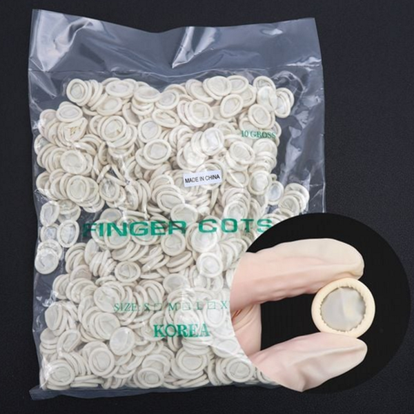 논슬립 라텍스 골무 손가락 대용량 골무 백색 500g - 메인 이미지