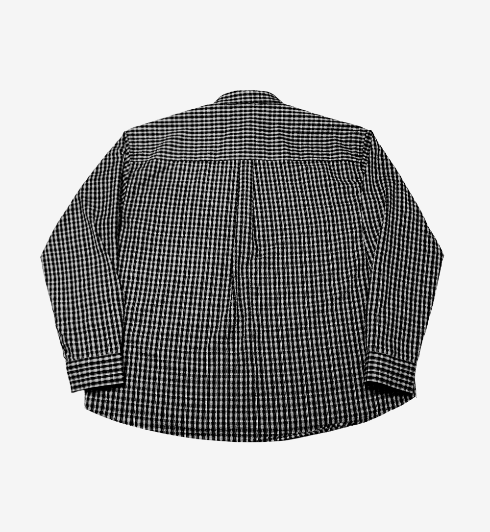 어퍼 데일리 오버핏 체크셔츠 블랙 UPPR - 상세 이미지 3