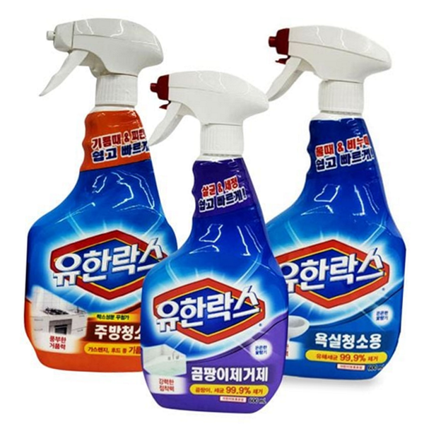 스프레이 유한락스 세정제 다목적 욕실 청소용 기름때 - 상품 이미지