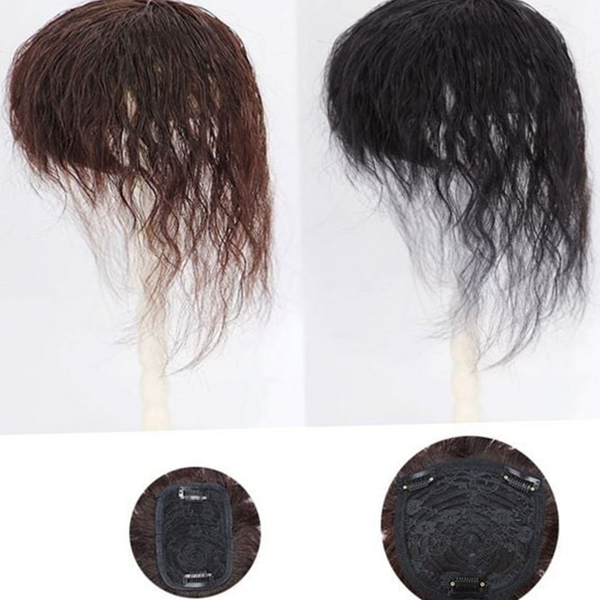 웨이브 정수리 부분 가발 헤어 인모 부분 가발 피스 - 메인 이미지