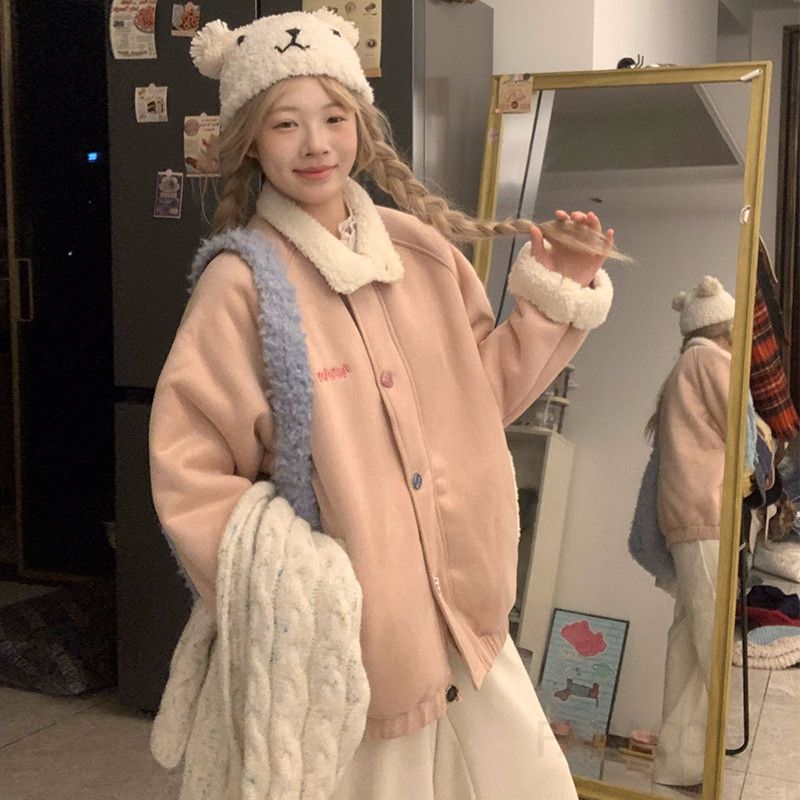 여성 루즈핏 덤블카라 숏 패딩 점퍼 자켓 도톰한 따뜻한 겨울 아우터 보온성 좋은 오버핏 캐주얼 코디템 - 상세 이미지 3